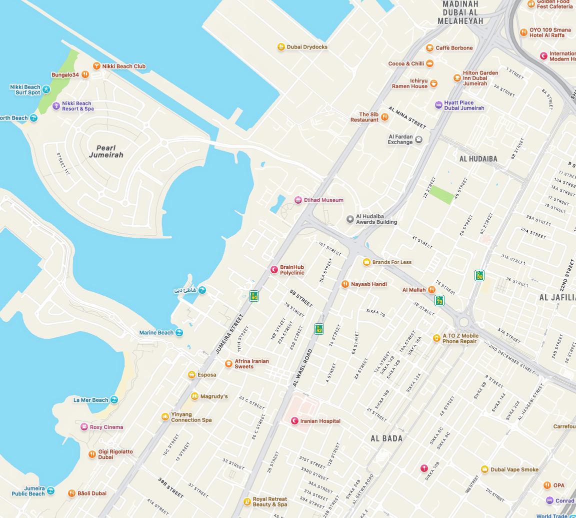 Exercise area map